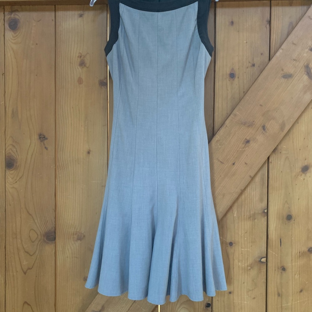 Sandra Darren Gray Sleeveless Midi Dress